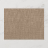 Die Coral Seepferd Burlap Beach Wedding Collection Begleitkarte (Rückseite)