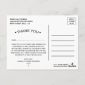 Die Coral Seepferd Burlap Beach Wedding Collection Postkarte (Rückseite)