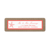 Die Coral Starfish Burlap Beach Wedding Collection (Vorne)