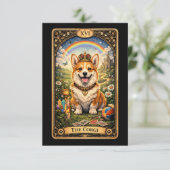 Die Corgi-Tarotkarte Dankeskarte (Stehend Vorderseite)