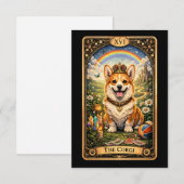 Die Corgi-Tarotkarte Dankeskarte (Vorne/Hinten)