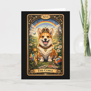 Die Corgi-Tarotkarte Feiertagskarte