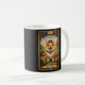 Die Corgi-Tarotkarte Kaffeetasse (VorderseiteRechts)