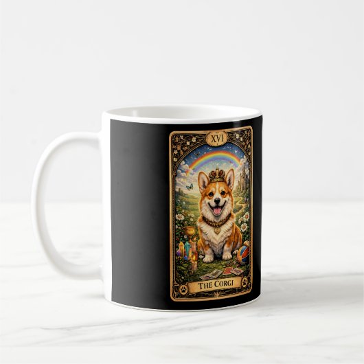 Die Corgi-Tarotkarte Kaffeetasse (Links)
