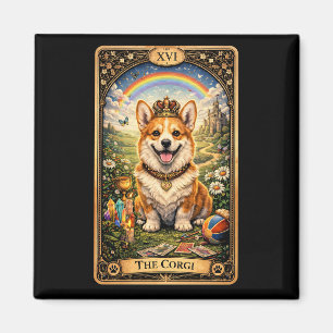 Die Corgi-Tarotkarte Magnet