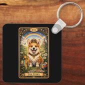 Die Corgi-Tarotkarte Schlüsselanhänger (Rückseite)