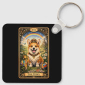 Die Corgi-Tarotkarte Schlüsselanhänger (Rückseite)