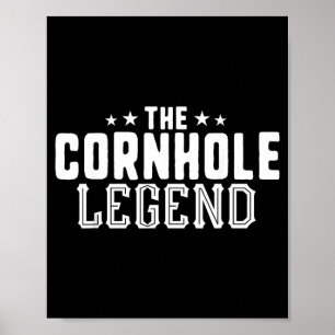 Die Cornhole-Legende Bean Bag Toss Turnier BBQ Poster