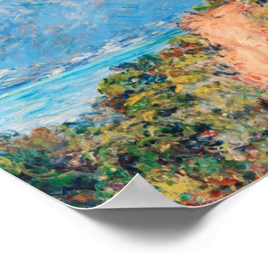 Die Corniche bei Monaco von Claude Monet Poster (Ecke)