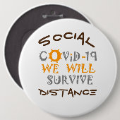 Die Corona-Virus-Pandemie wird überleben Button (Vorne & Hinten)