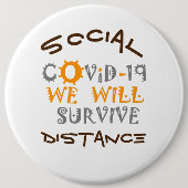 Die Corona-Virus-Pandemie wird überleben Button (Vorderseite)