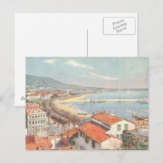 Die Côte d'Azur Postkarte (Vorne/Hinten)