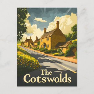 Die Cotswolds England Vintage Postkarte