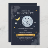 Die Countdown-Baby-Dusche des Weltraums Einladung (Vorne/Hinten)