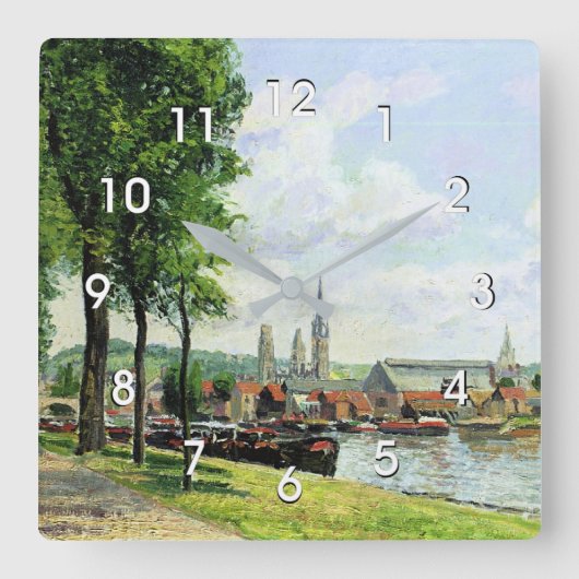 Die Cours la Riene, Notre Dame Quadratische Wanduhr (Vorderseite)