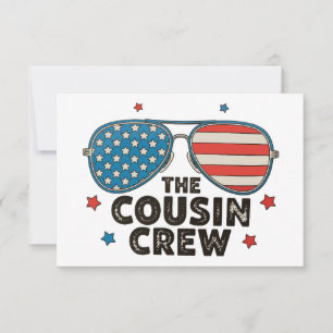 Die Cousin Crew 250. Jubiläum 4. Juli Dankeskarte