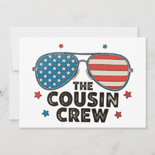 Die Cousin Crew 250. Jubiläum 4. Juli Einladung