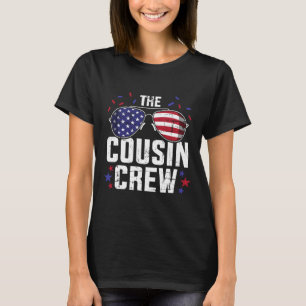 Die Cousin-Crew mit uns Amerikanische Flagge zum 4 T-Shirt
