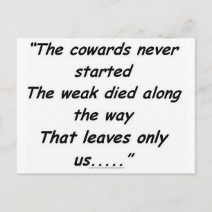 Die Cowards haben nie angefangen Postkarte