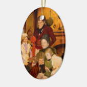 Die Cratchit-Familie Keramikornament (Links)