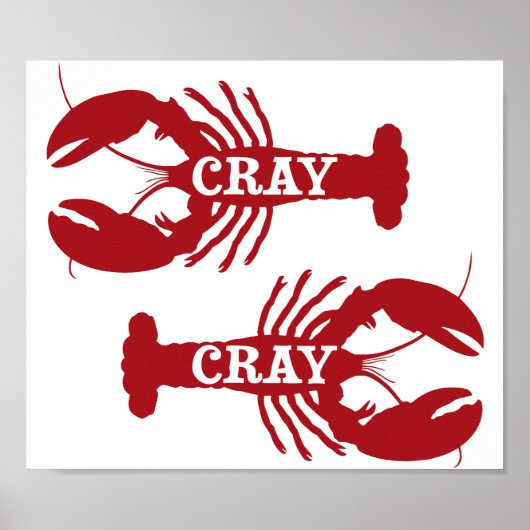 Die Cray Cray Crayfish Crustacean Poster (Vorne)