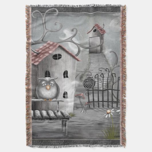 Die Creek Gothic Folk Art Decke (Vorderseite Vertikal)