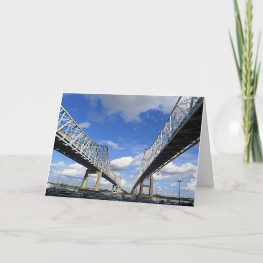 Die Crescent City Connection, New Orleans, LA - Karte (Vorderseite)