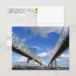 Die Crescent City Connection, New Orleans, LA - Postkarte