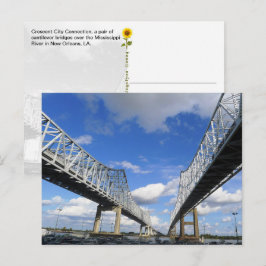 Die Crescent City Connection, New Orleans, LA - Postkarte