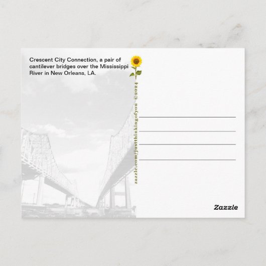 Die Crescent City Connection, New Orleans, LA - Postkarte (Rückseite)