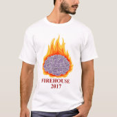 Die Crew-Hals-T-Shirt 2017 lodernder Gehirn-Männer T-Shirt (Vorderseite)