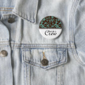 Die Crew-Knopf der blaues Brown-Strudel-Braut Button (Beispiel)