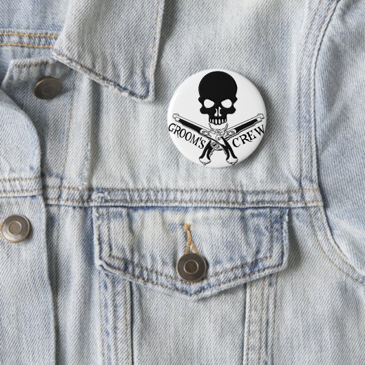 Die Crew-Knopf des Piraten-Bräutigams Button (Beispiel)