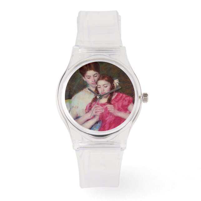 Die Crochet-Lektion (zwei Schwestern) Armbanduhr (Vorderseite)