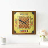 Die crokinole Brettspiel-Wanduhr Quadratische Wanduhr (Zuhause)