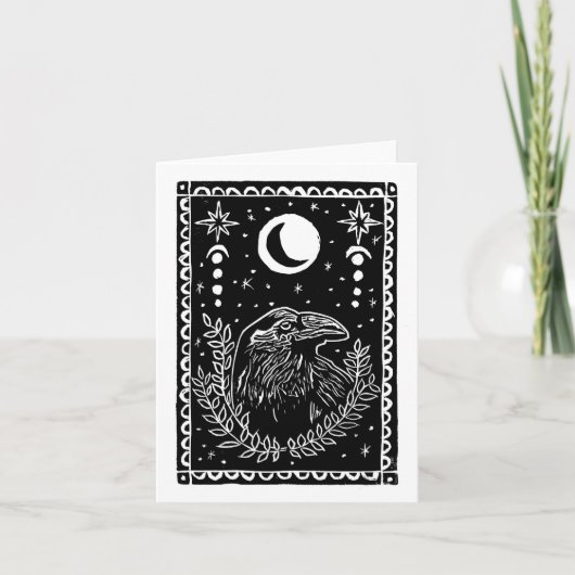 Die Crow-Grußkarte Karte (Vorderseite)