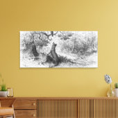 Die Crow und der Fuchs Leinwanddruck (Insitu (Wohnzimmer))