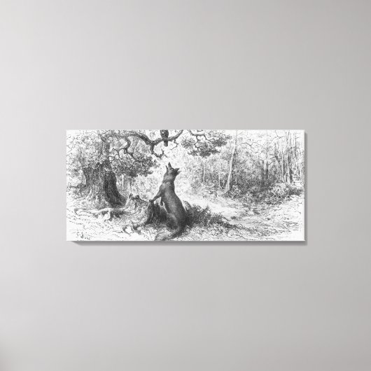 Die Crow und der Fuchs Leinwanddruck (Vorderseite)