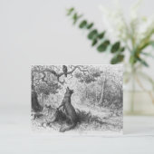 Die Crow und der Fuchs Postkarte (Stehend Vorderseite)