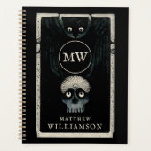 Die Crow und die Skull Dunkle Fantasie Illustratio Planer (Vorderseite)
