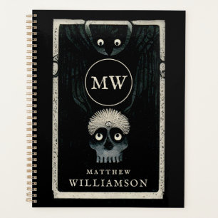 Die Crow und die Skull Dunkle Fantasie Illustratio Planer