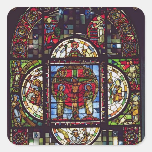 Die Crucifixe Quadratischer Aufkleber (Vorderseite)