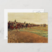 Die Cuirassiers vor ihrer Anklage bei der Schlacht Postkarte (Vorne/Hinten)