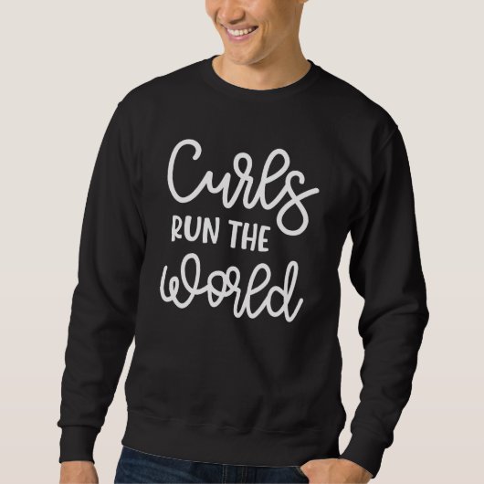 Die Curls führen die Niedliche, natürliche Haare Sweatshirt (Vorderseite)