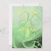 Die Cut Green Calla Lily Wedding Einladung (Rückseite)