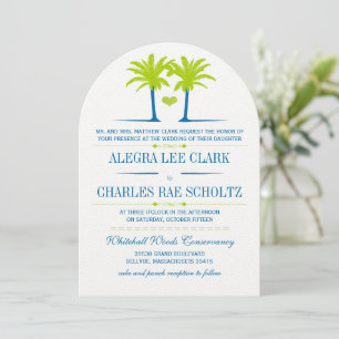 Die Cut Limon Royal Blue Beach Typografy Einladung