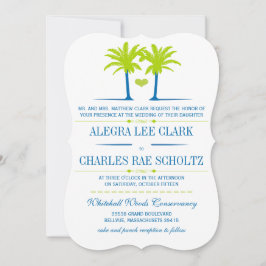 Die Cut Limon Royal Blue Beach Typografy Einladung