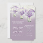 Die Cut Radiant Lila Mason Jar Wedding Einladung (Vorderseite)