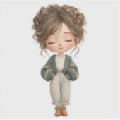 Die-Cut Sticker – Cute Girl Character (Vorderseite)