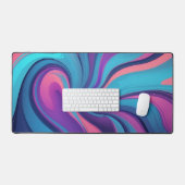 Die CyberPunk-Schreibtischmatte der Serene Wave Schreibtischunterlage (Tastatur & Maus)